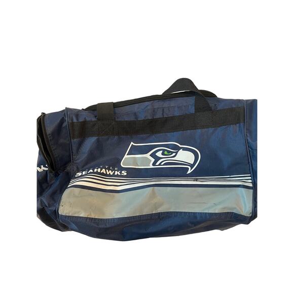 Seattle Seahawks Blue Duffel Gym Bag 18x10x8 - Picture 1 of 7